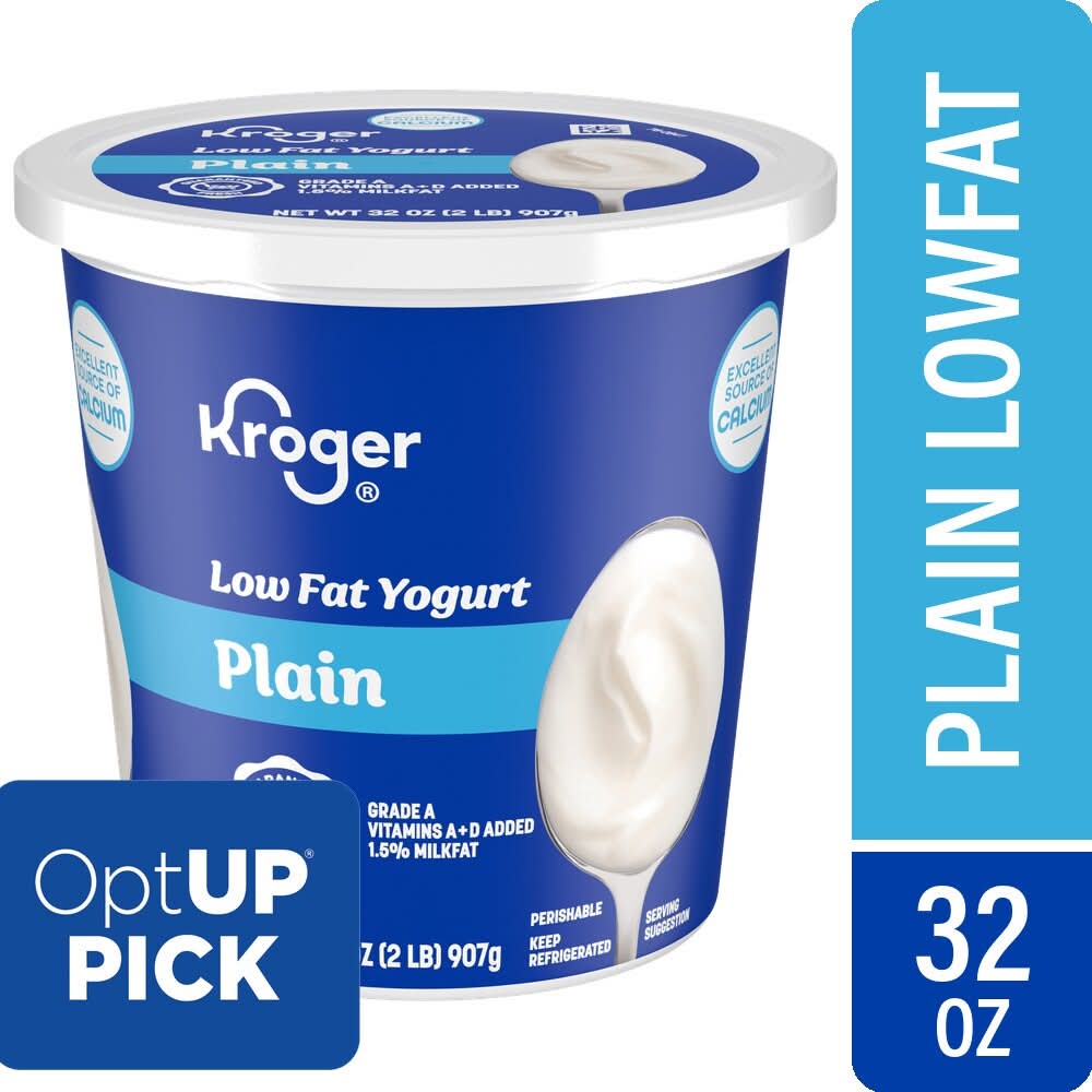 Kroger Low Fat Yogurt, Plain (32 oz)