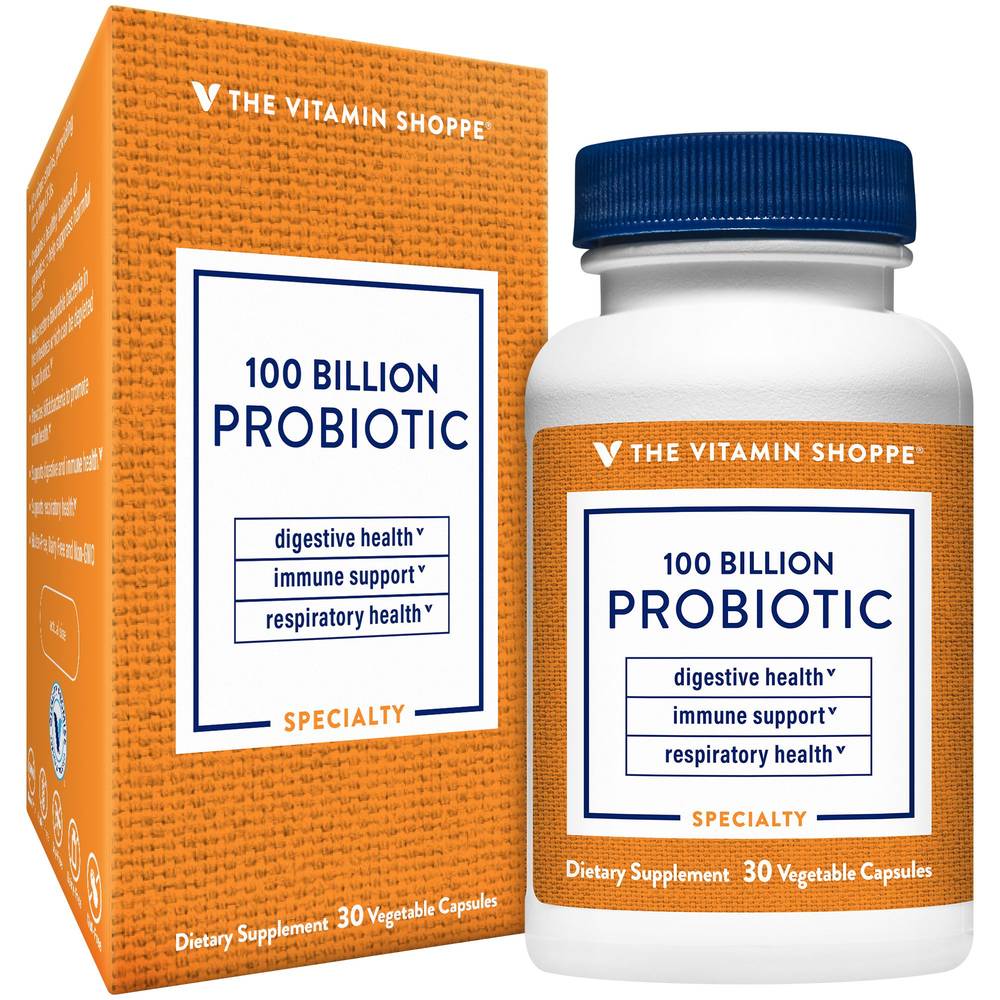 Probiotic – 100 Billion Cfus For Digestive, Immune, & Respiratory Health (30 Vegetable Capsules)