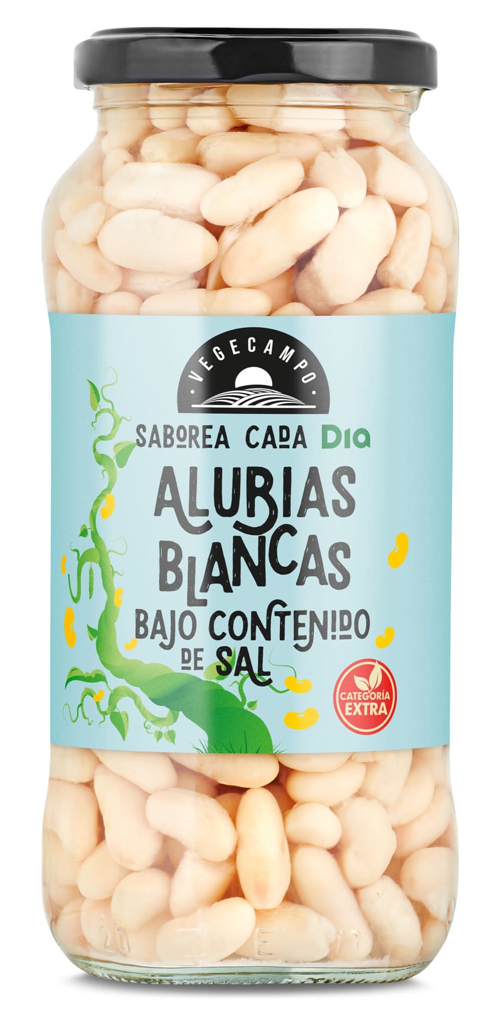 Alubias Blancas Bajo Contenido En Sal Vegecampo De Dia Frasco 400 G
