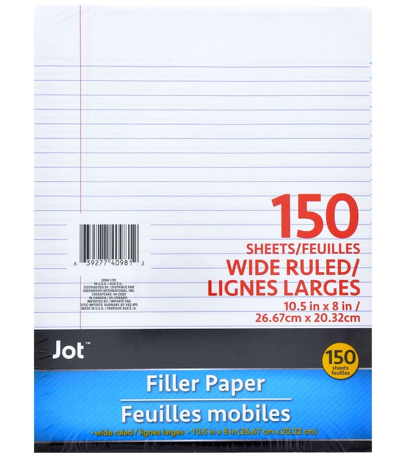 Kaisa Wide Ruled Filler Paper Sheets