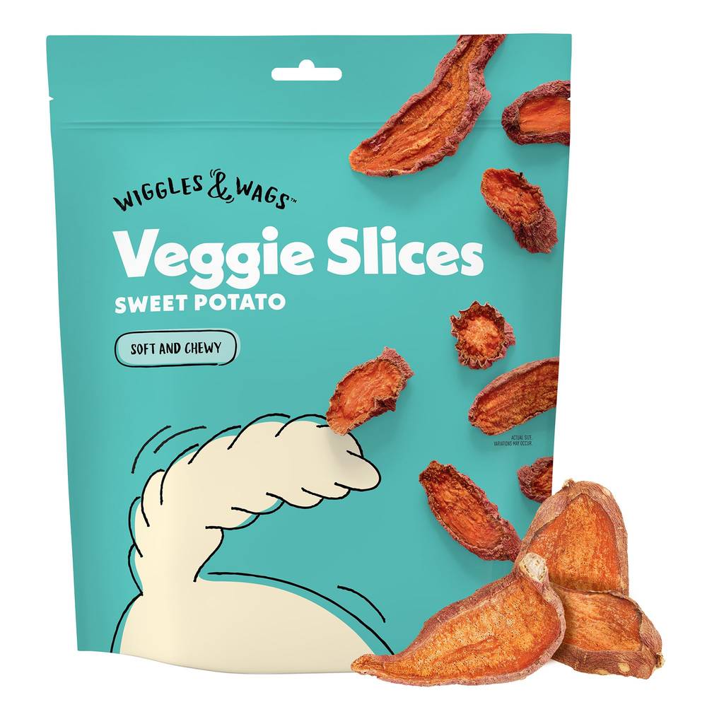 Wiggles & Wags Sweet Potato Veggie Slices Dog Treats (8 oz)