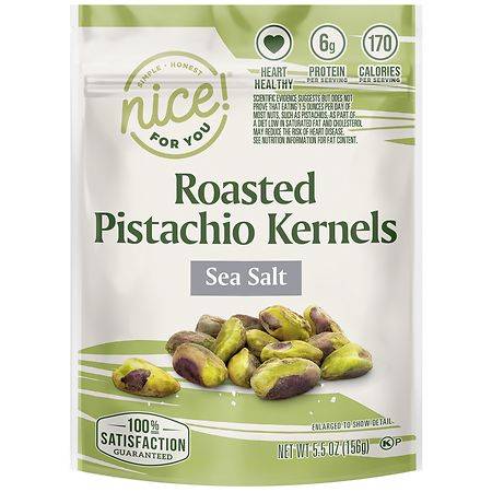 Nice! Roasted Pistachio Kernels Sea Salt, Sea Salt (5.5 oz)