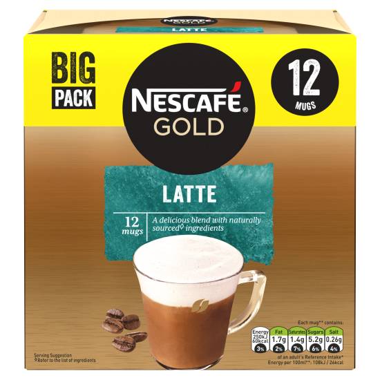 Nescafe Gold Latte Instant Coffee (12 ct, 15.5g)