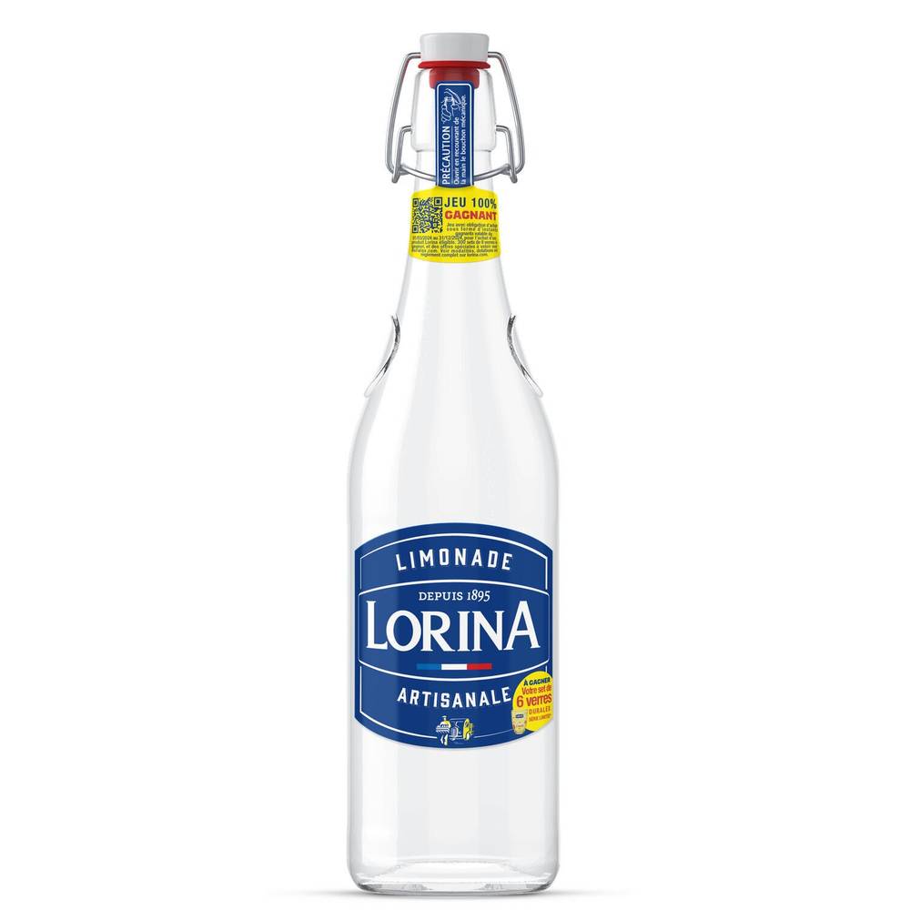 Limonade artisanale arôme citron LORINA - la bouteille de 1L