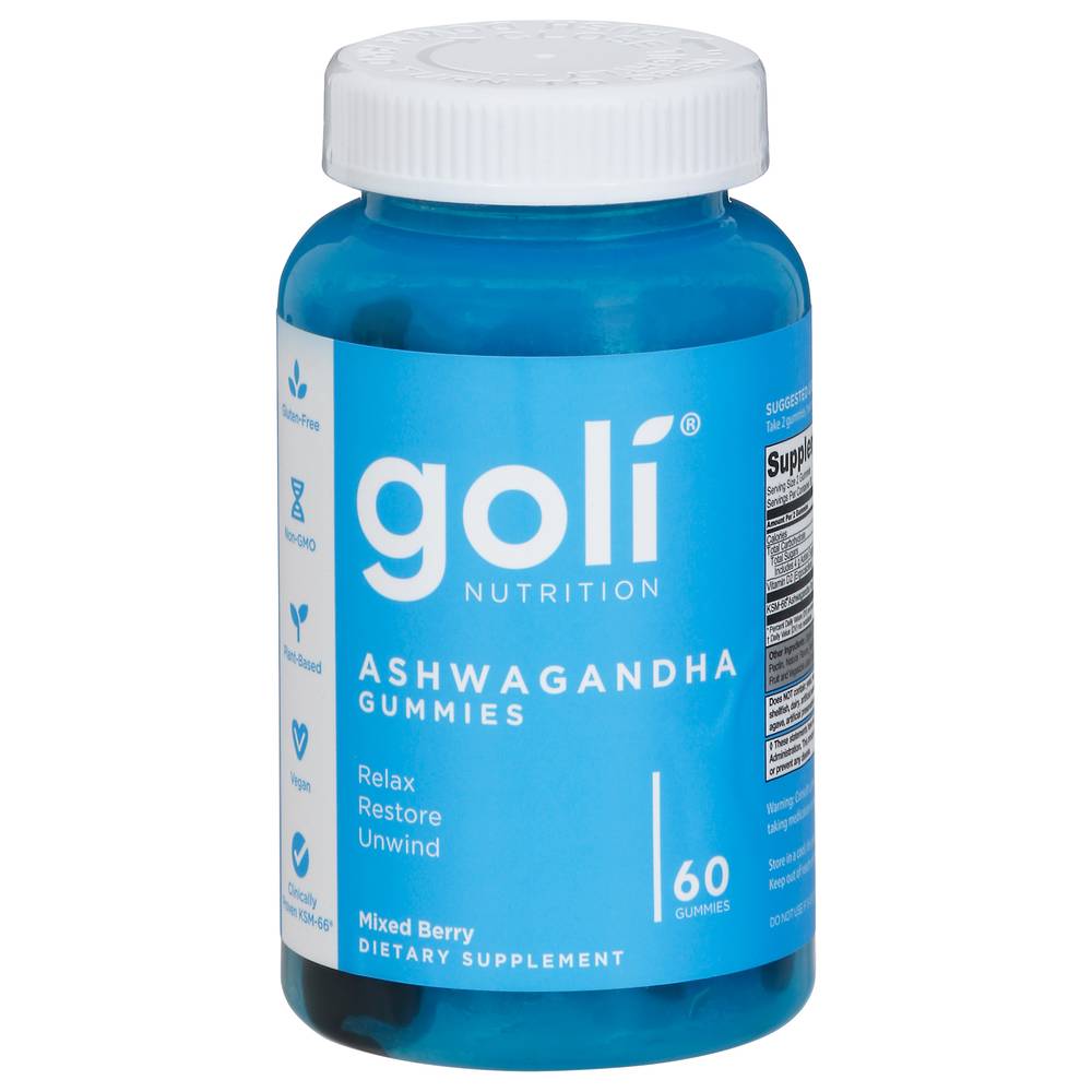 Goli Nutrition Mixed Berry Ashwagandha Gummies (0.8 lbs, 60 ct)