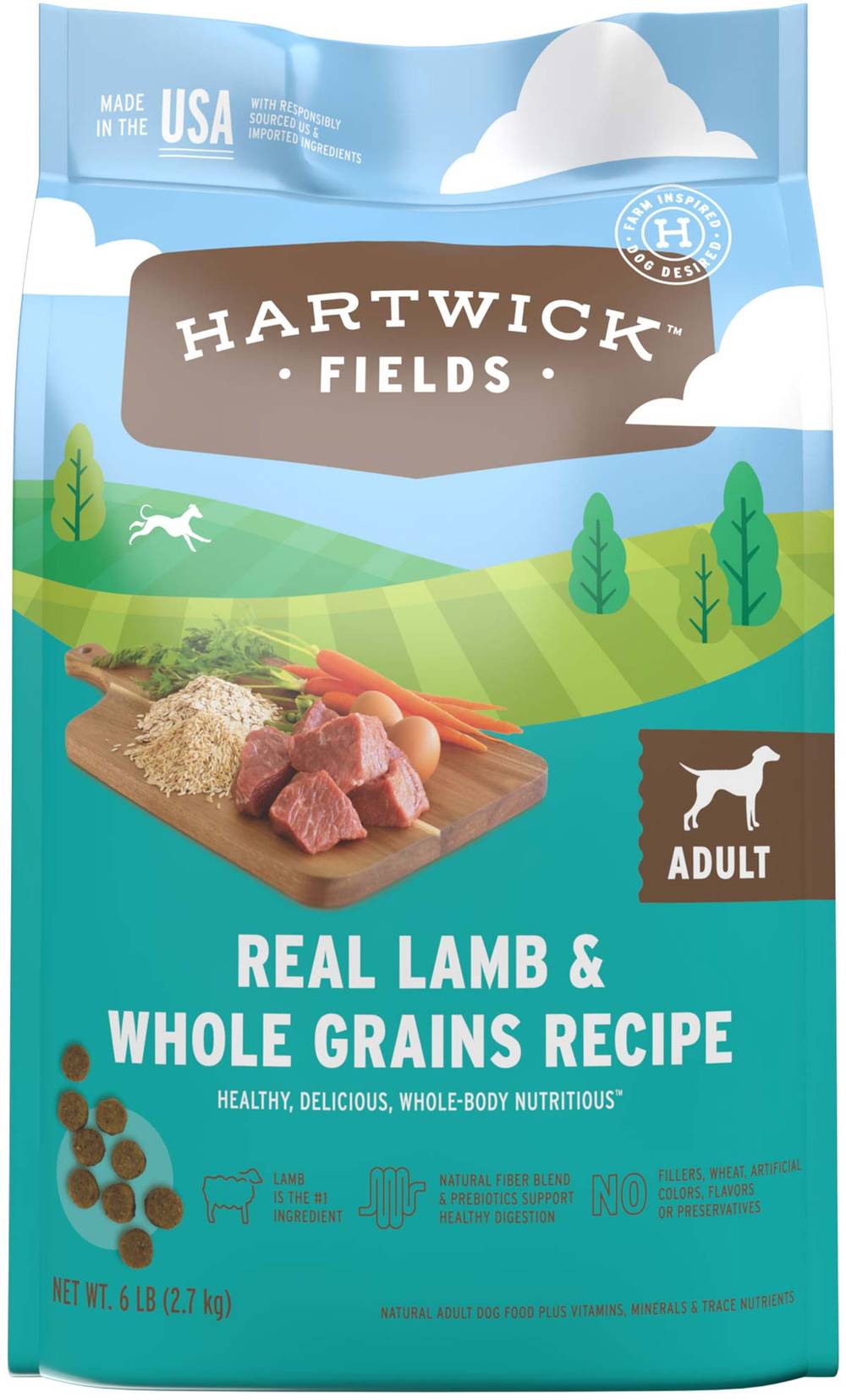 Hartwick Fields Adult Real Lamb & Whole Grains Recipe, 28 Pounds