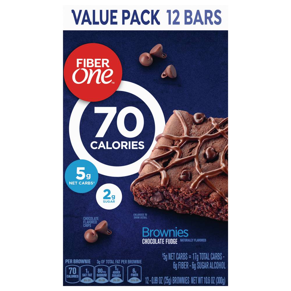 Fiber One Chocolate Fudge Value pack Brownies (10.6 oz, 12 ct)