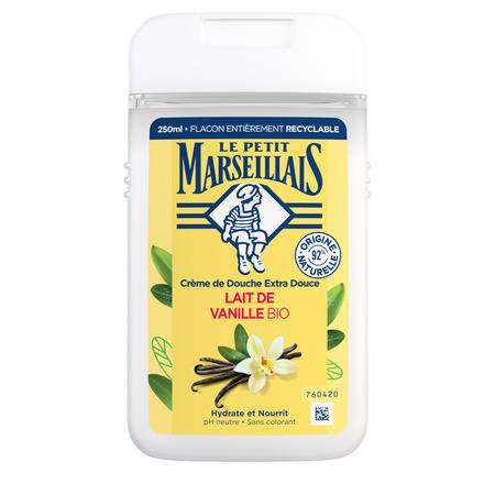 Crème de Douche au Lait de vanille LE PETIT MARSEILLAIS - le flacon de 250 mL