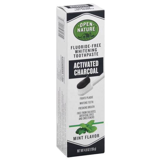 Open Nature Toothpaste Activated Charcoal Mint (4.8 oz)