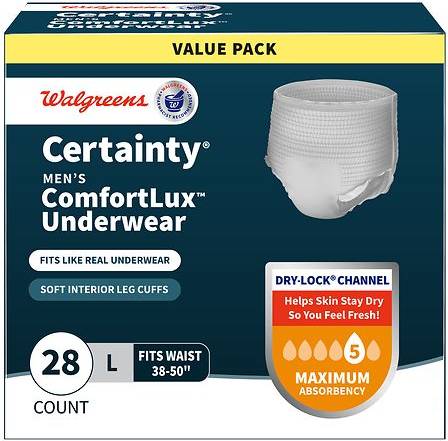 Walgreens Certainty Men's Comfortlux Adult Underwear (28 ct)