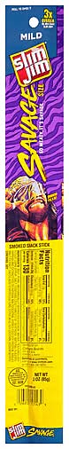 Slim Jim Savage Size Mild Smoked Snack Stick