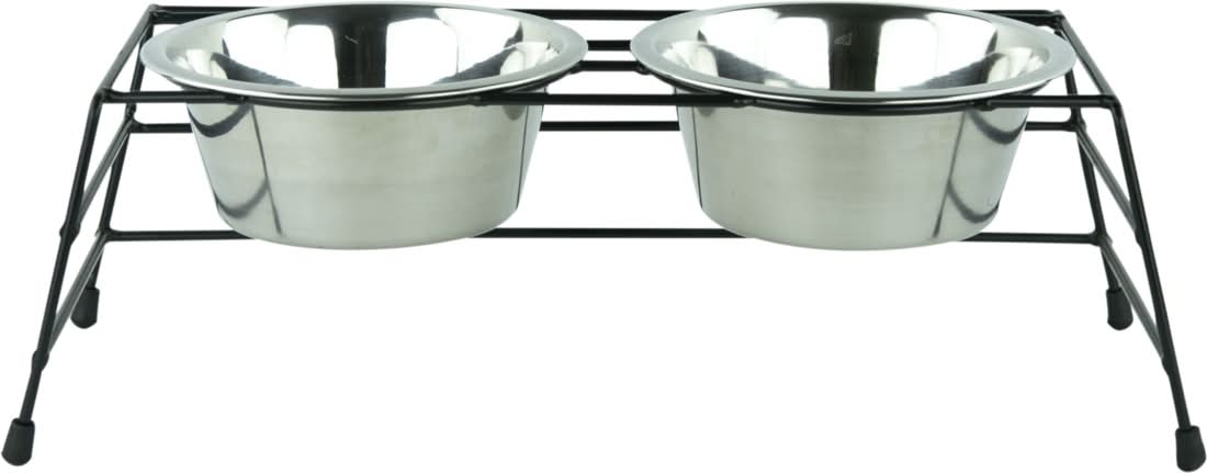 Play On Stainless Steel Double Diner Dog Bowl 32 oz