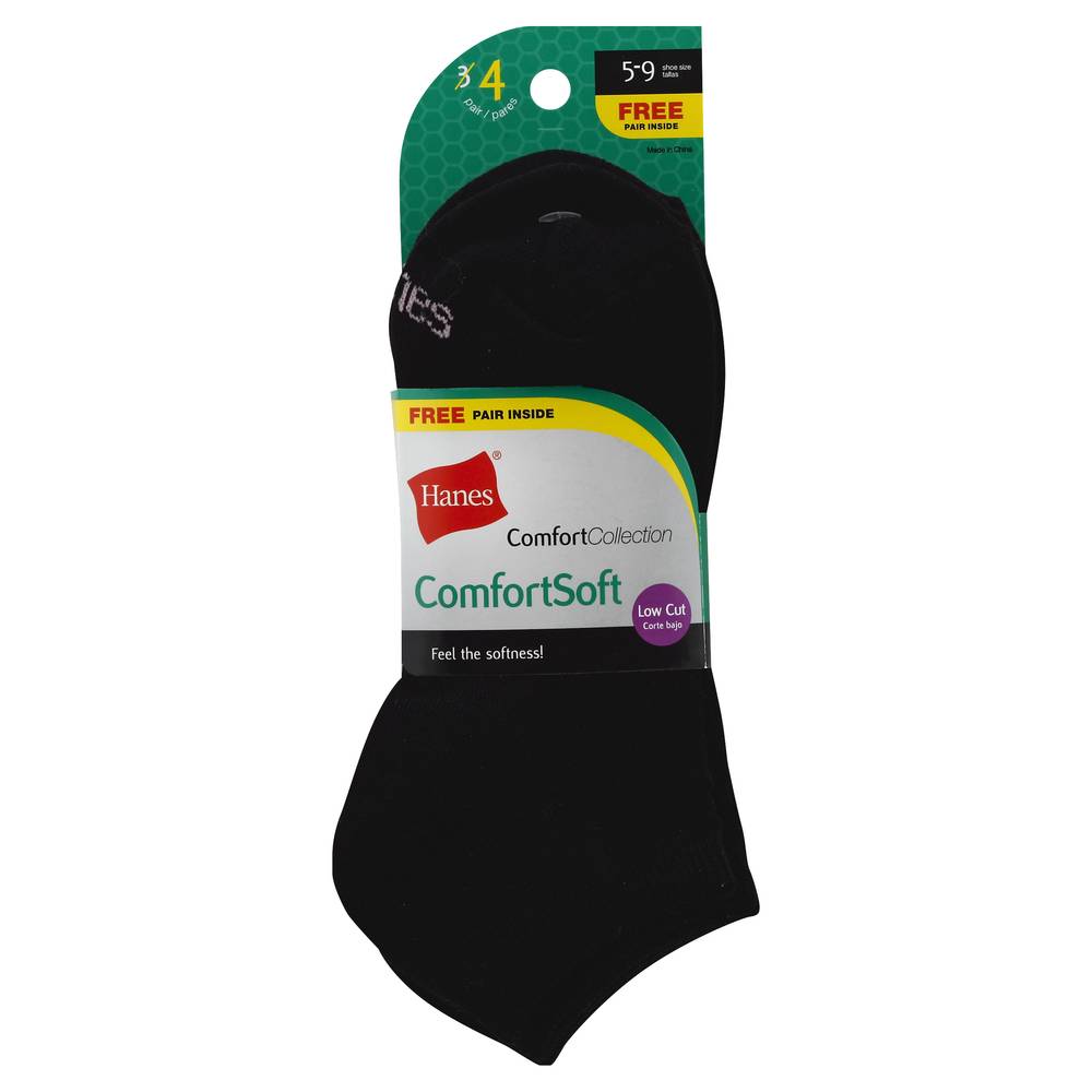 Hanes 5-9 Shoe Size Softest Lightweight Low Cut Socks