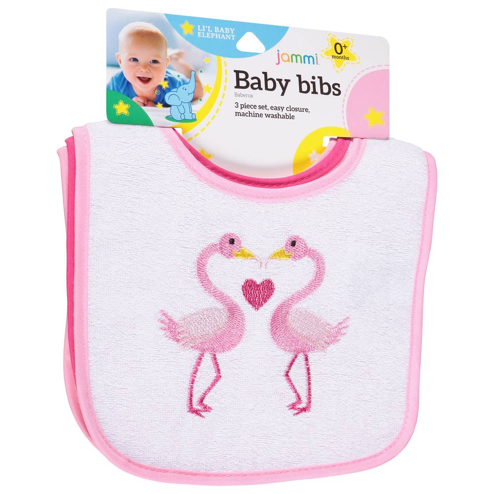 Jammi Easy Closure Baby Bibs (3 ct)