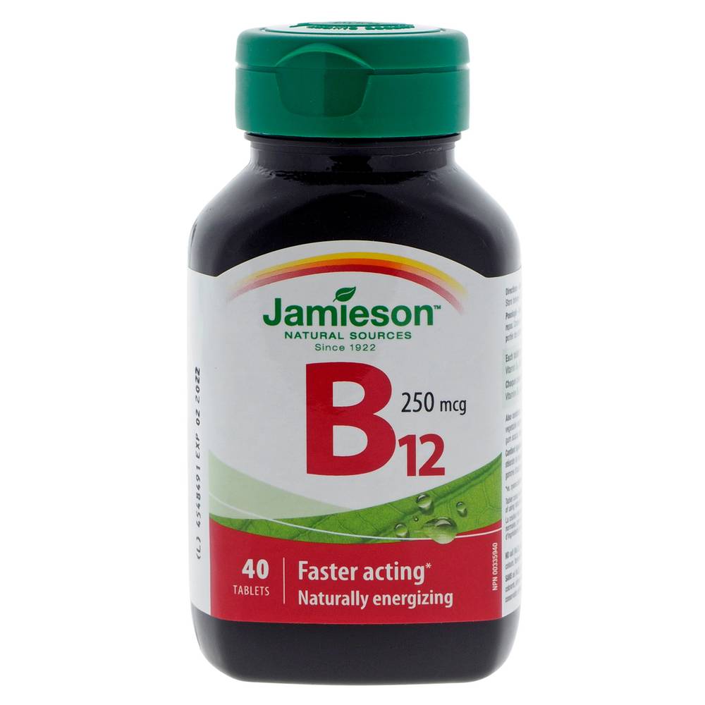 JAMIESON Vitamin B12 250 mcg -40 Tablets