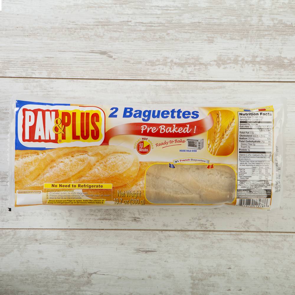 Pan & Plus - Mini Baguettes - 10.7 oz, 2 Pk (2 Units)