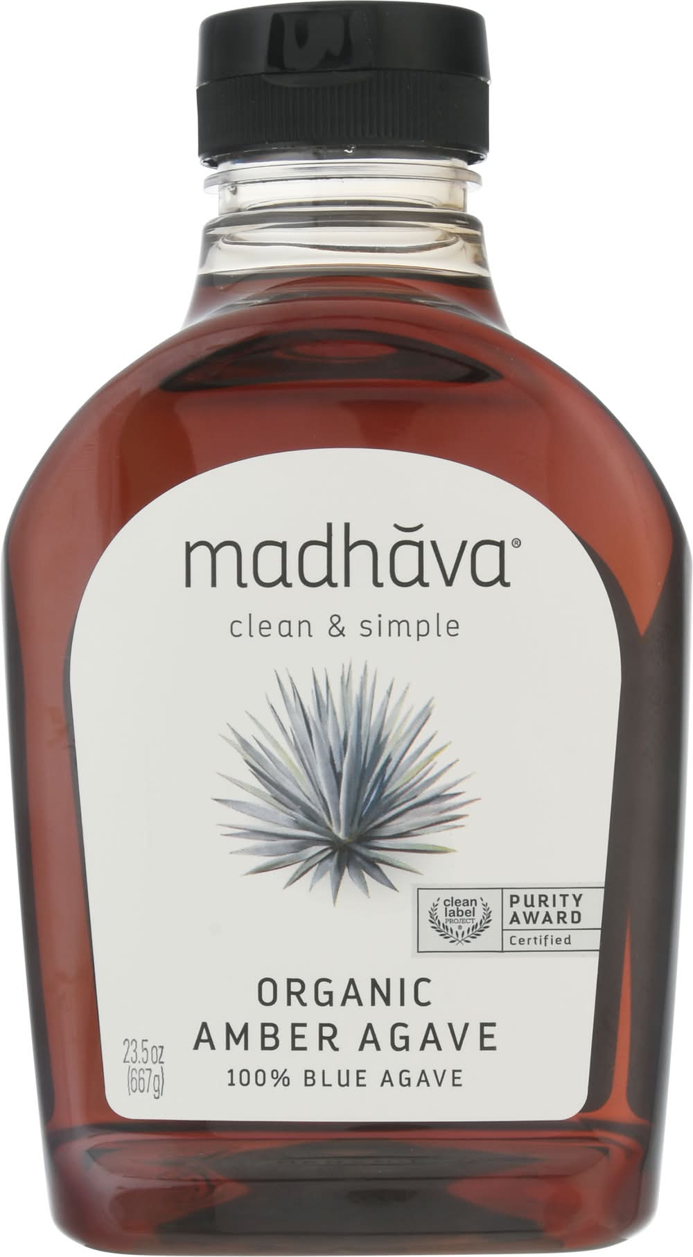 Madhava Organic Amber Raw 100% Blue Agave Syrup (23.5 oz) | Postmates