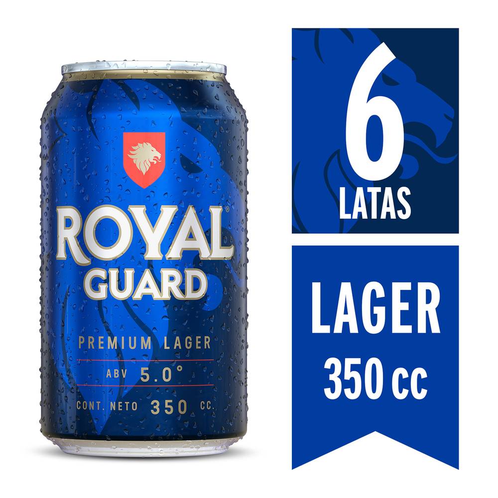 Royal guard pack cerveza lager (6 pack, 350 ml)