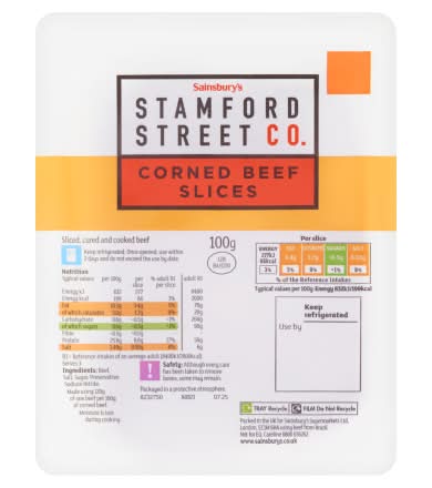 Sainsbury's Beef Slices (100g)