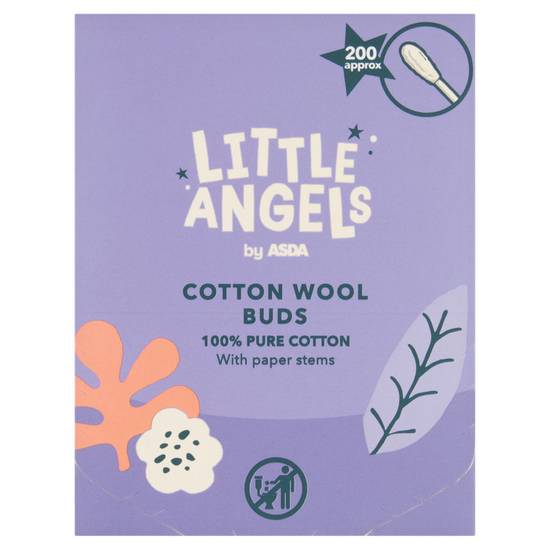 Asda Little Angels 200 Cotton Wool Buds