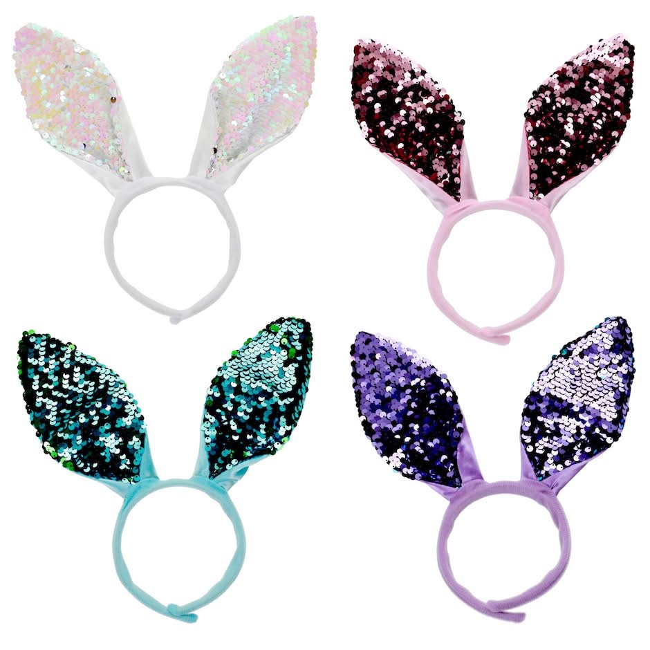Bunny Ear Headbands with Sequins
