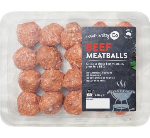 Community Co  Meatballs Beef (420g)