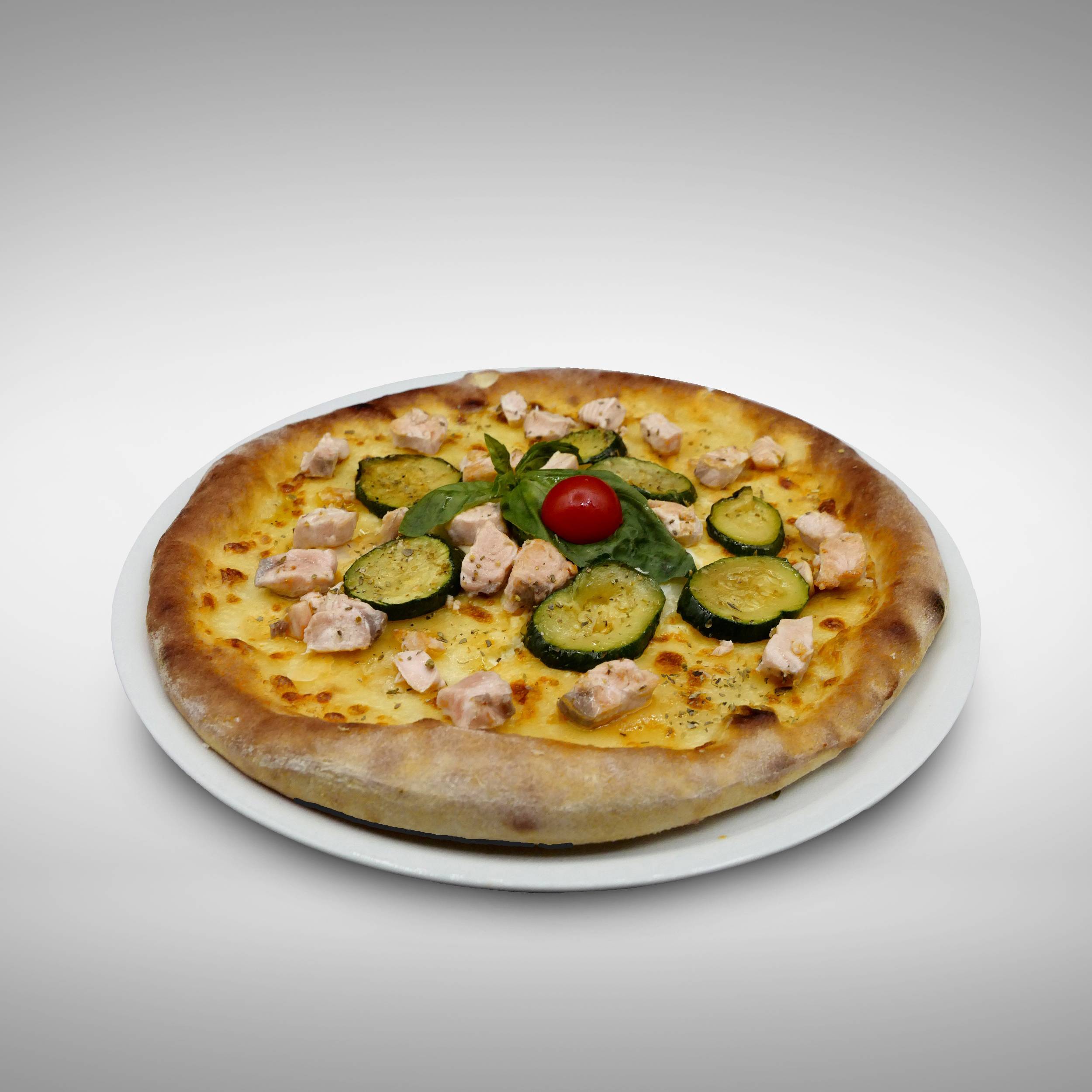 Pizza au saumon