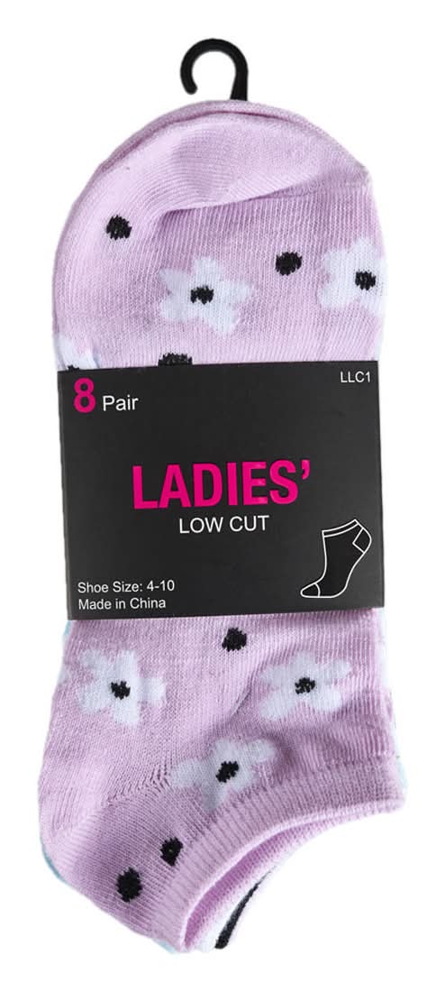 Low Cut Socks, Women, 4-10, Assorted (10 ct)