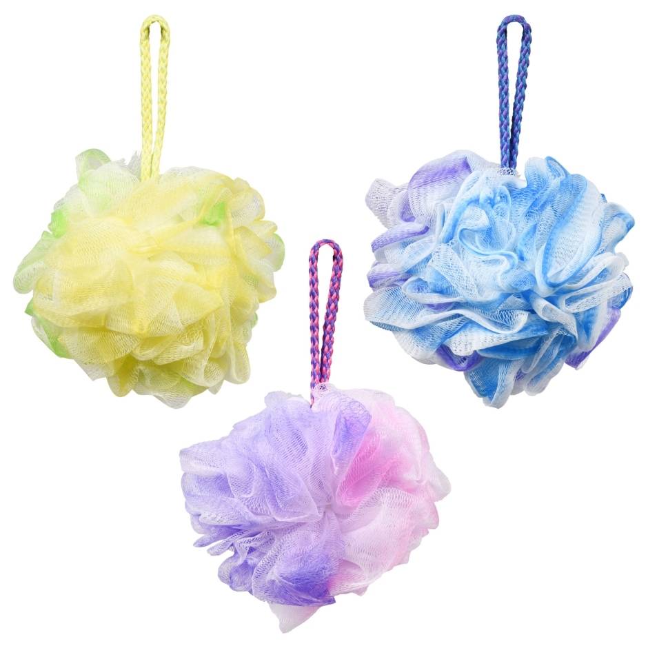 Modesa Mesh Body Sponges, Assorted (3 pack)