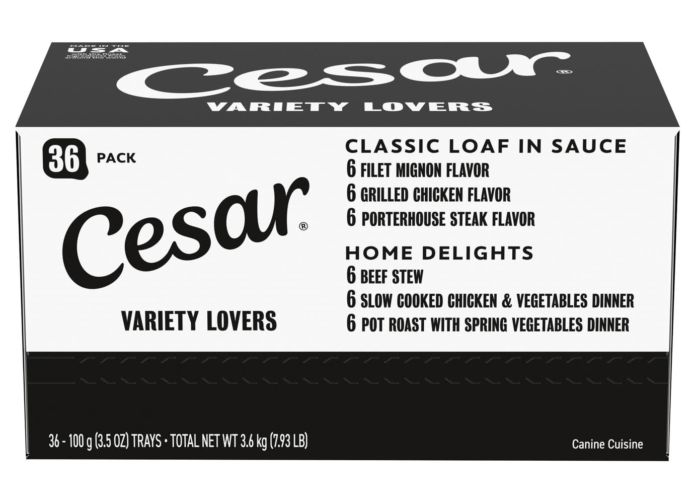 Cesar Classics in Meaty Juices Home Delights in Sauce Canine Cuisine, Assorted (7.9 lbs, 36 ct)
