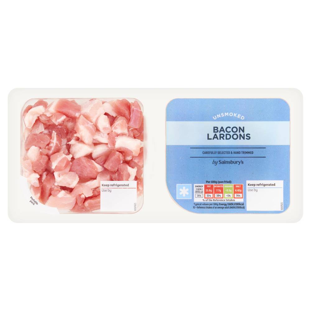 Sainsbury's Unsmoked Bacon Lardons 250g