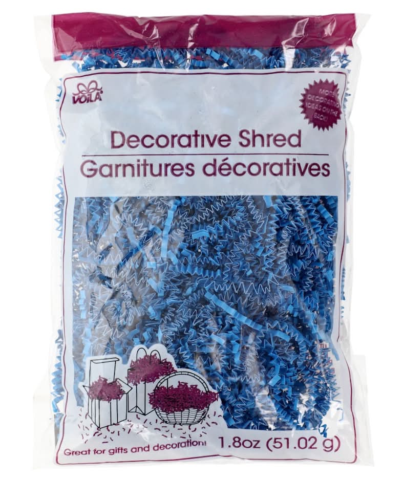 Voila Decorative Shredded Paper, Royal Blue (1.8 oz)