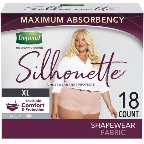 Depend Silhouette Adult Incontinence Underwear (18 ct) (female/xl/pink)