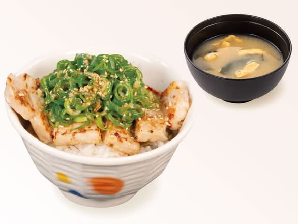 ネギ塩丼（味噌汁付）