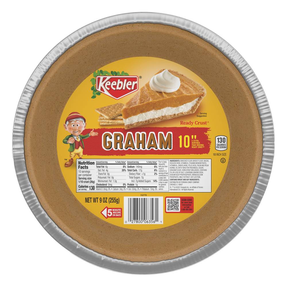 Keebler Kosher 10 in Graham Pie Ready Crust (9 oz)