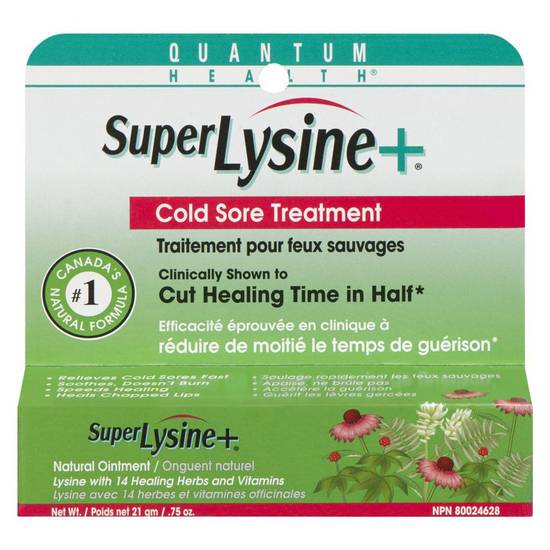 Quantum Super Lysine Plus + Cold Sore Treatment (21 g)