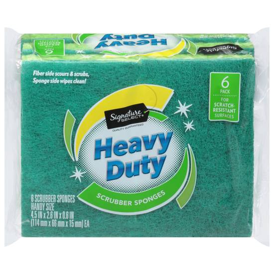 Signature Select Heavy Duty Scrubber Sponges (6 pack)
