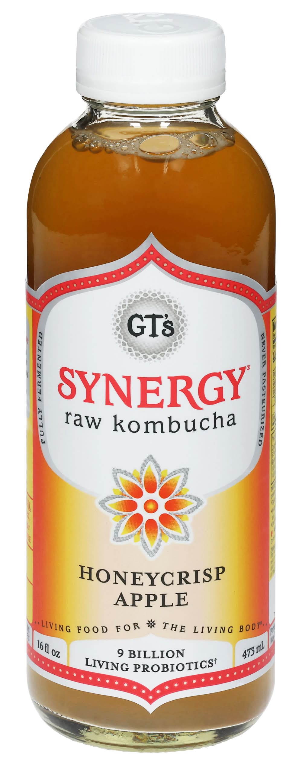 GT's Synergy Raw Kombucha, Honeycrisp Apple (16 fl oz)