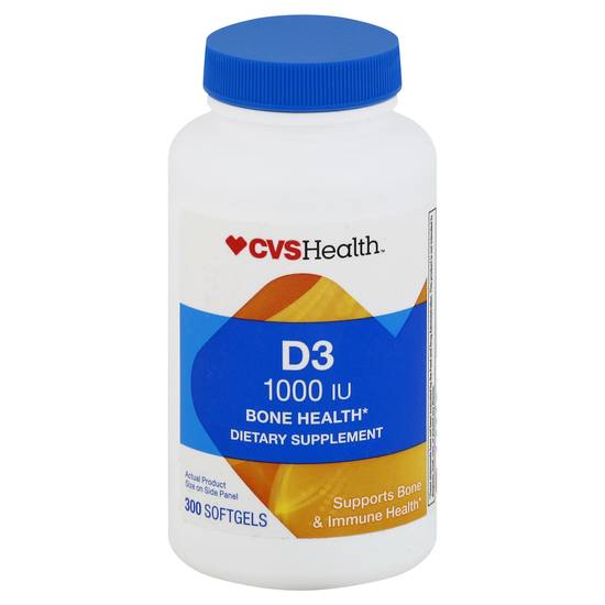 Cvs Health Vitamin D-3 1000 Iu Bone Health Softgels