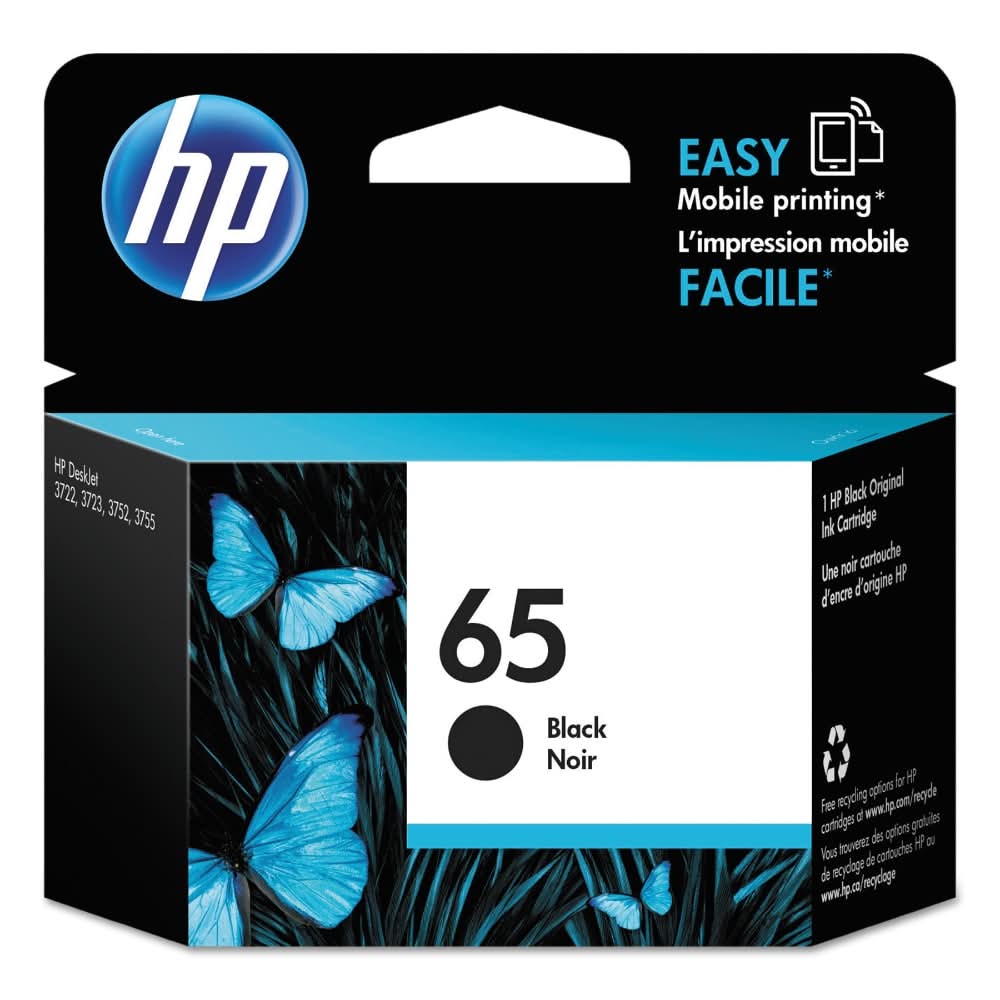 HP 65 Black Ink Cartridge (3.1 lbs)
