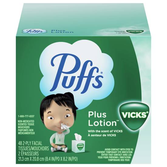 Puffs Vicks Plus Lotion Facial Tissues (48 ct)