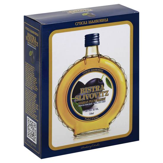 Bistra Slivovitz Plum Brandy (750ml bottle)