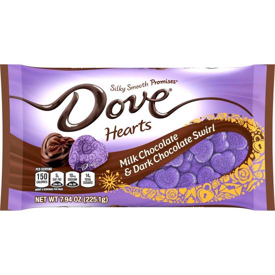 DOVE PROMISES Valentines Day Milk & Dark Swirl Chocolate Candy, 7.94 oz