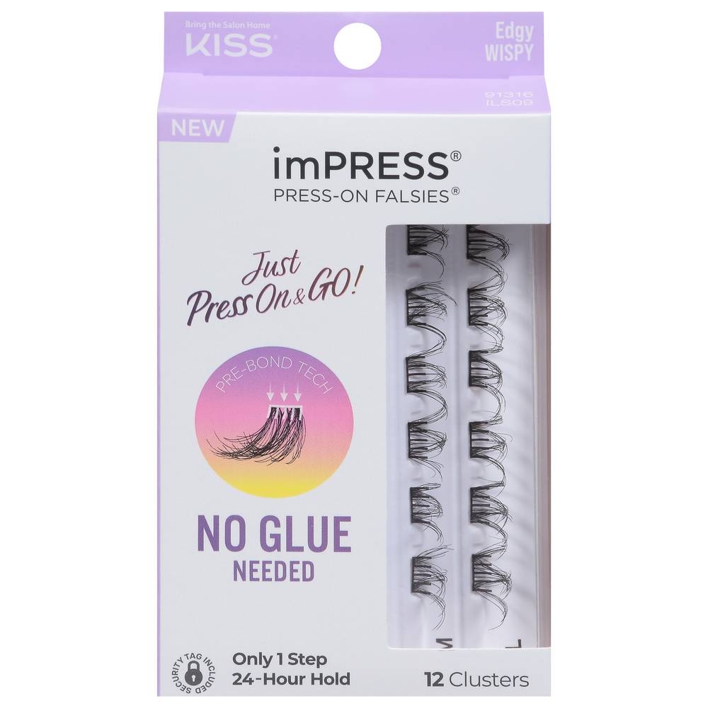 Impress Press-On Falsies Edgy Wispy Clusters