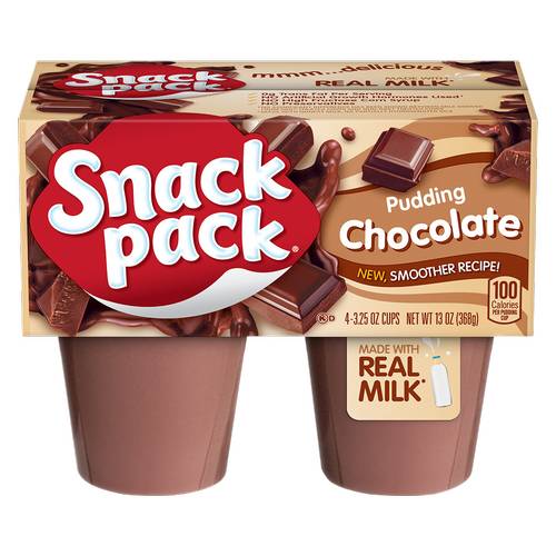 Snack Pack Chocolate Pudding - 4ct/13oz