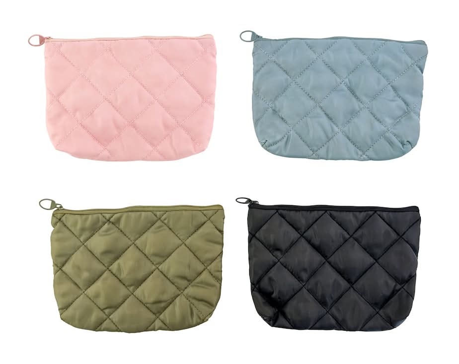Puffy Solid Color Cosmetic Bag, Assorted Colors, 1-ct.