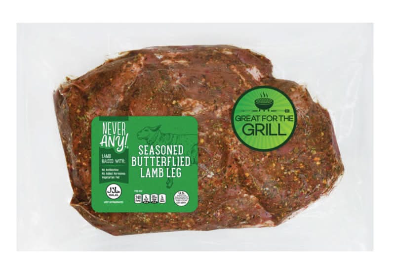 Never Any! Seasoned Butterflied Lamb Leg