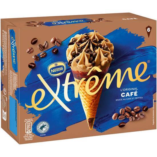 Nestle Cônes glacés - L'original - Café avec sauce au café et pépites - x6 6x71g