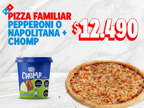Familiar Pepperoni o Napolitana + Chomp