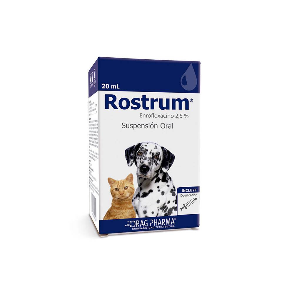 Antibacteriano al 2.5% para perros y gatos ROSTRUM
